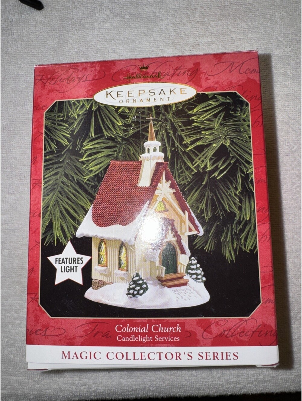 Hallmark Keepsake Christmas Ornament 1999 Colonial Church Candlelight Services 2